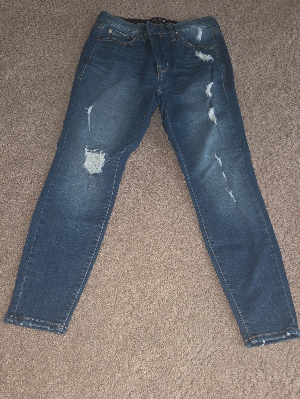 torrid Dark Blue Ripped Skinny Jeans